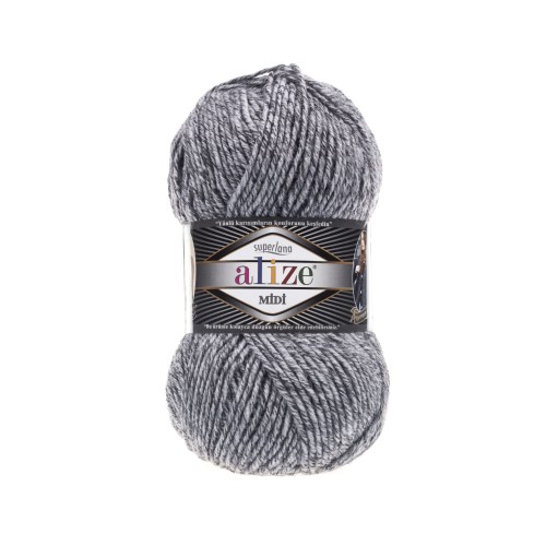 Włóczka Alize Superlana MIDI 801 szary melanż