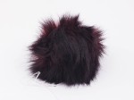 Pompon XL sztuczne futro, śr. 15 cm 55 podpalane bordo