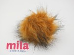 Pompon XL sztuczne futro, śr. 15 cm 56 ruda wiewiórka