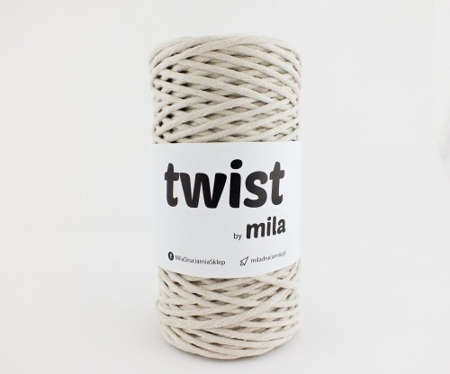 Sznurek skręcany Twist 3mm 100m, 28 jasny beż