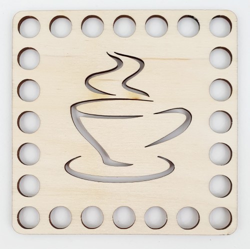 Baza, spód ze sklejki kwadrat 10x10 cm kawa