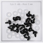 Oczy bezpieczne czarne 10 mm, 10 szt, 17299