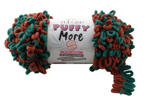 Włóczka Alize Puffy More 6294 poliester, mikropoliester, do dziergania rękami, palcami, do wyplatania, dywany, kocyki, kocyk, dywan, rękoma, szal
