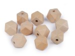 Koraliki drewniane naturalne 340130, 15x15 mm