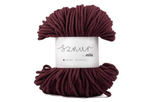 Sznurek bawełniany 5 mm, dł 100 m P21 burgund