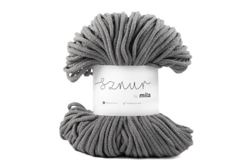 Sznurek bawełniany 5 mm, dł 100 m P04 ciemny szary