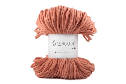 Sznurek bawełniany 5 mm, dł 100 m P33 ciemny łosoś 