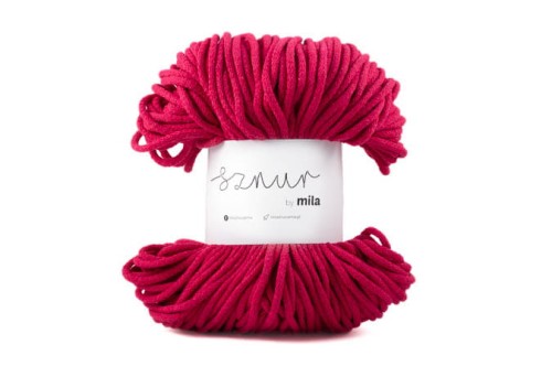 Sznurek bawełniany 5 mm, dł 100 m P26 fuksja