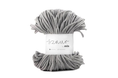 Sznurek bawełniany 5 mm, dł 100 m PM107 melanż szary