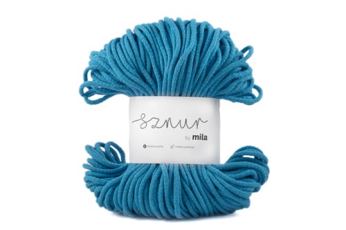 Sznurek bawełniany 5 mm, dł 100 m P65 turkus