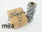 Sznurek  skręcany 2 mm, 50m biało-butelkowy