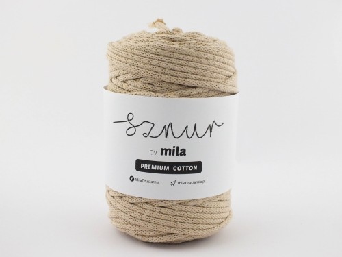 Sznurek 5 mm PREMIUM COTTON, 100m PC13 PIASKOWY