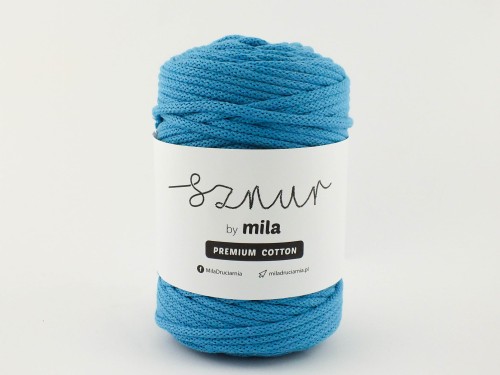 Sznurek 5 mm PREMIUM COTTON, 100m PC65 turkus