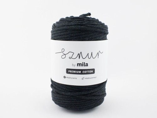 Sznurek 5 mm PREMIUM COTTON, 100m PC06 ANTRACYT