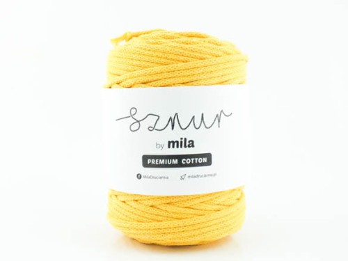 Sznurek 5 mm PREMIUM COTTON, 100m PC41 jasny żółty