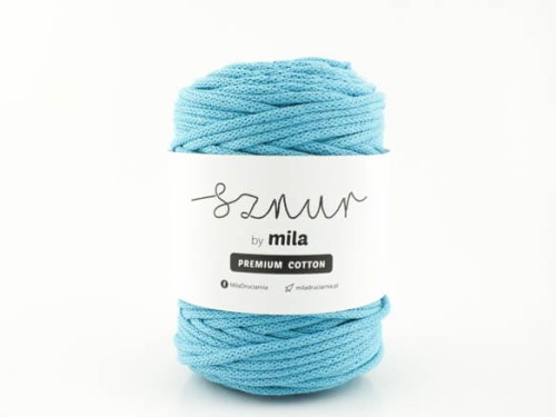 Sznurek 5 mm PREMIUM COTTON, 100m PC66 jasny turkus