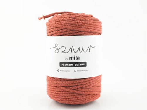 Sznurek 5 mm PREMIUM COTTON, 100m PC37 MIEDZIANY