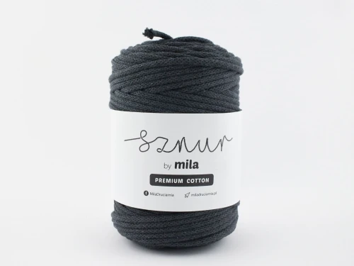 Sznurek 5 mm PREMIUM COTTON, 50m PC05 GRAFIT /OUTLET/
