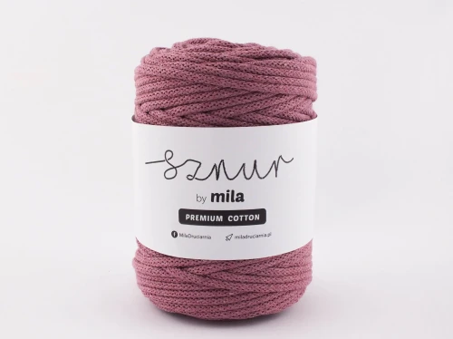 Sznurek 5 mm PREMIUM COTTON, 50m PC24 STARY RÓŻ /OUTLET/