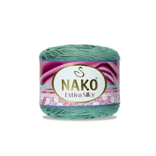 Włóczka Nako Estiva Silky 6408 zielony