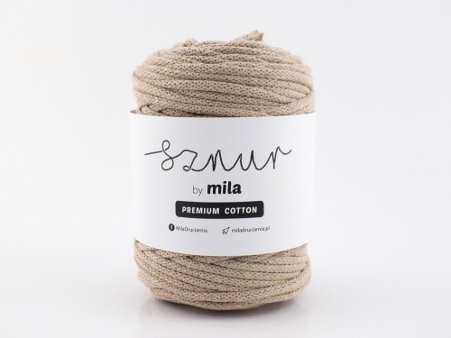 Sznurek 5 mm PREMIUM COTTON, 100m PC14 KARMEL