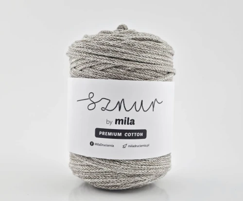 Sznurek 5 mm PREMIUM COTTON, 50m PCM101 MELANŻ BEŻOKREM /OUTLET/