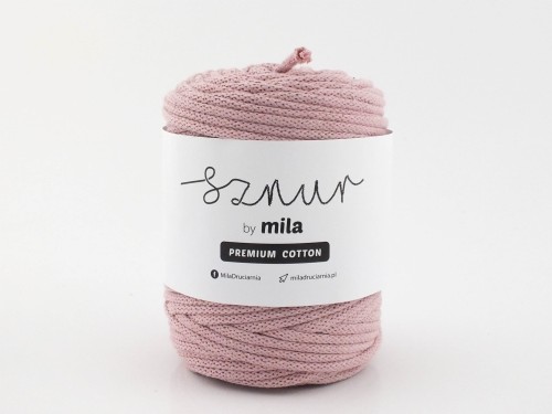 Sznurek 5 mm PREMIUM COTTON, 100m PC27 PUDROWY RÓŻ