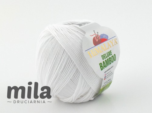 Włóczka Himalaya Deluxe Bamboo 124-01 biały