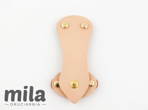 Zapięcie skórzane 15,5 cm magnes, TLM camel