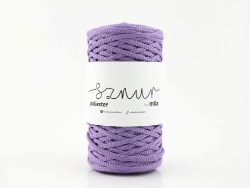 Sznurek poliestrowy  by Mila 5mm płaski, 100m, 92 fiolet