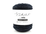 Sznurek 5 mm PREMIUM COTTON GLITTER, 100m PCG127 SREBRNY GRANAT