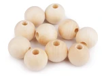Koraliki drewniane naturalne 340173, 25 mm