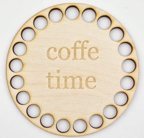 Baza, spód ze sklejki  śr 10 cm coffe time