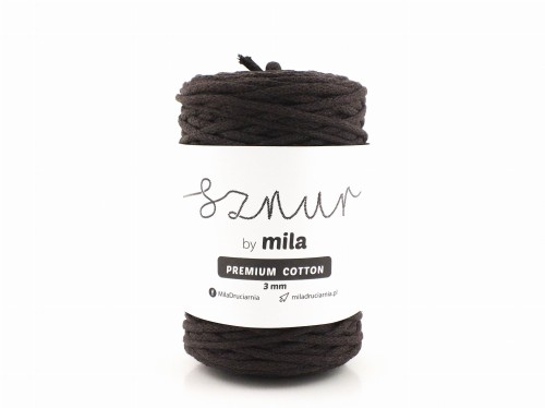 Sznurek 3 mm PREMIUM COTTON, 100m PC20 czekolada