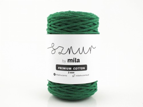 Sznurek 3 mm PREMIUM COTTON, 100m PC46 trawa