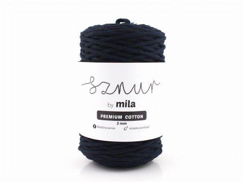 Sznurek 3 mm PREMIUM COTTON, 100m PC53 granat