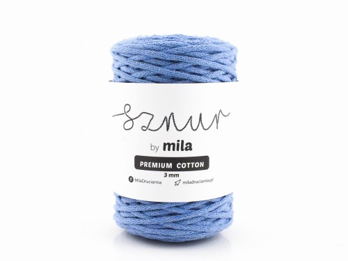 Sznurek 3 mm PREMIUM COTTON, 100m PC55 jasny jeans