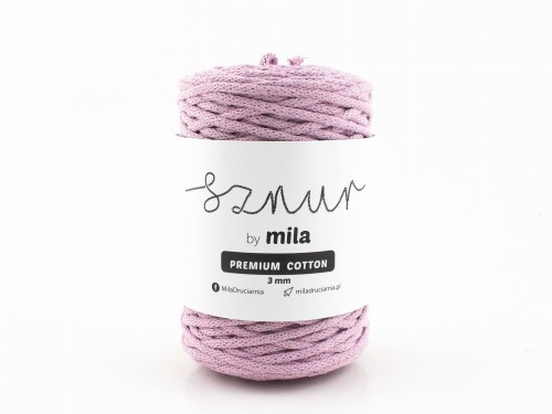 Sznurek 3 mm PREMIUM COTTON, 100m PC72 brudny róż