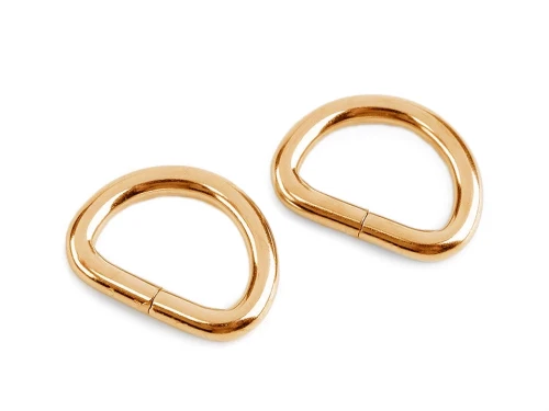 Półkółko metalowe 20 mm, 750959 różowe złoto