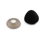 Nos do zabawek zamsz 14x15 mm czarny 780848