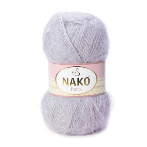 Włóczka Nako Paris 3079 szaro-liliowy akryl, poliamid, akrylowa, futerkowa, z włoskiem. amigurumi, długi włosek, zabawki, włochata