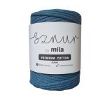 Sznurek 3 mm PREMIUM COTTON, 100m PC52 petrol
