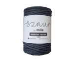 Sznurek 3 mm PREMIUM COTTON, 100m PC06 antracyt