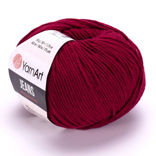 Włóczka Yarn Art Jeans 66 bordo