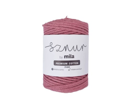 Sznurek 3 mm PREMIUM COTTON, 100m PC24 stary róż