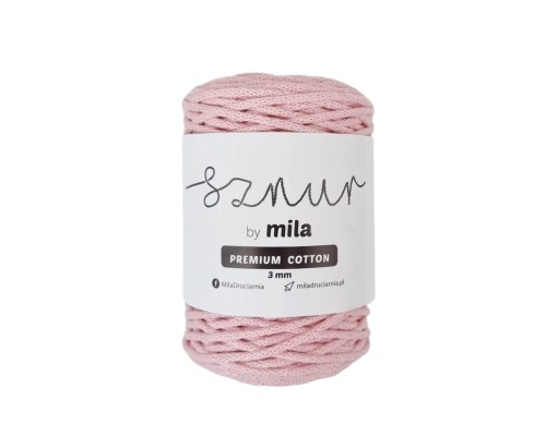 Sznurek 3 mm PREMIUM COTTON, 100m PC30 różowy