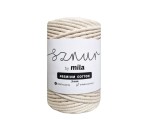 Sznurek 3 mm PREMIUM COTTON Glitter, 100m PCG107 kremowa perła