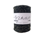 Sznurek poliestrowy 3mm Glitter, 200m, GZ171 czarne złoto