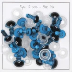 Oczy bezpieczne mix 12 par 17248 niebieskie