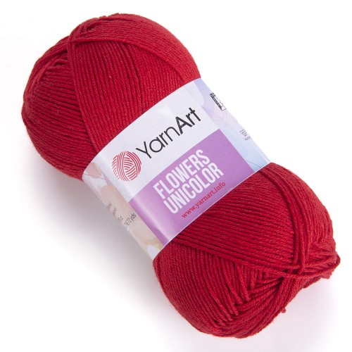 Włóczka Yarn Art Flowers Unicolor 738 czerwony